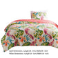 Aulne 2 Piece Twin Quilt Set with Leaf Print Multicolor By Casagear Home BM251005