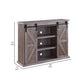 TV Stand with 2 Barn Sliding Doors and Farmhouse Style Rustic Brown By Casagear Home BM251039