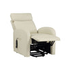 Power Lift Recliner Chair with Faux Leather and Wired Controller Off White By Casagear Home BM251043