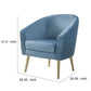 Accent Chair with Velvet Upholstery and Metal Legs Blue By Casagear Home BM251110