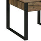 End Table with 1 Drawer and Grain Details Brown and Black By Casagear Home BM251126