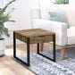 End Table with 1 Drawer and Grain Details Brown and Black By Casagear Home BM251126