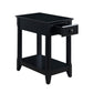 Accent Table with 1 Drawer and Bottom Shelf Black By Casagear Home BM251127