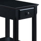 Accent Table with 1 Drawer and Bottom Shelf Black By Casagear Home BM251127