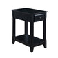 Accent Table with 1 Drawer and Bottom Shelf, Black By Casagear Home