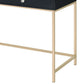 Writing Desk with 2 Storage Compartments Black and Gold By Casagear Home BM251199