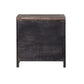 Nightstand with Rough Hewn Saw Texture and Panel Base Rustic Gray By Casagear Home BM251267