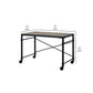 Writing Desk with Casters and Nail Accents Black By Casagear Home BM251312