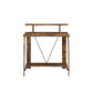 Writing Desk with V Shaped Frame Weathered Oak and Black By Casagear Home BM251345