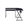 Writing Desk with L Shaped Top and S-Shaped Base Black By Casagear Home BM251357