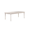 Dining Table with Leaf Extension and Reeded Legs, Antique White By Casagear Home