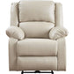 Leatherette Power Recliner Sofa with Pillow Top Armrests Beige By Casagear Home BM252364