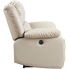 Leatherette Power Recliner Sofa with Pillow Top Armrests Beige By Casagear Home BM252364