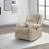 Leatherette Power Recliner Sofa with Pillow Top Armrests Beige By Casagear Home BM252364