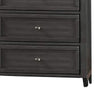 Chest with 4 Drawers and Metal Pulls Gray By Casagear Home BM252508