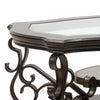 Cocktail Table with Glass Top and Scroll Accent Brown By Casagear Home BM252534