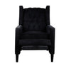 Recliner Chair with Button Tufted Pushback and Sleek Arms Black By Casagear Home BM252566