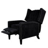 Recliner Chair with Button Tufted Pushback and Sleek Arms Black By Casagear Home BM252566