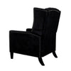 Recliner Chair with Button Tufted Pushback and Sleek Arms Black By Casagear Home BM252566