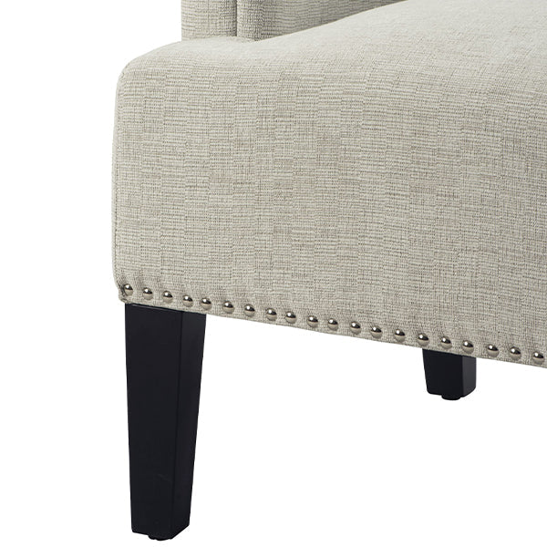 Accent Chair with Fabric Upholstery and Channel Tufting Cream By Casagear Home BM252573