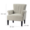 Accent Chair with Fabric Upholstery and Channel Tufting Cream By Casagear Home BM252573