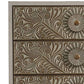 Chest with Polyresin Floral Design Ivory By Casagear Home BM252999