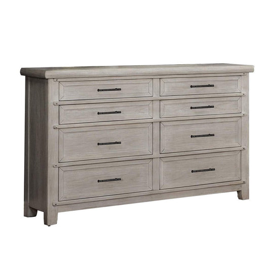 Dresser with Elegant Pull Handles, Antique White By Casagear Home