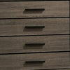 Chest with Black Rectangular Pulls Gray By Casagear Home BM253014