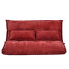 Folding Floor Sofa Bed Futon 5 Adjustable Positions 2 Pillows Red By Casagear Home BM261468