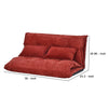 Sofa Bed with 5 Way Adjustable Back and Pillows Red By Casagear Home BM261468