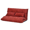 Folding Floor Sofa Bed Futon 5 Adjustable Positions 2 Pillows Red By Casagear Home BM261468