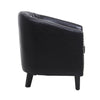 Leatherette Accent Chair with Nailhead Trim and Diamond Stitch Black By Casagear Home BM261572