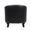 Leatherette Accent Chair with Nailhead Trim and Diamond Stitch Black By Casagear Home BM261572