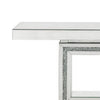 Console Table with Mirror Frame and Square Open Base Silver By Casagear Home BM261701