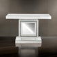 Console Table with Mirror Frame and Square Open Base Silver By Casagear Home BM261701