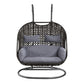 Patio Swing Chair with Tubular Stand and Wicker Weaving Black By Casagear Home BM261732