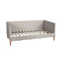 Twin Daybed with Wooden Frame and Fabric Upholstery Gray By Casagear Home BM261846