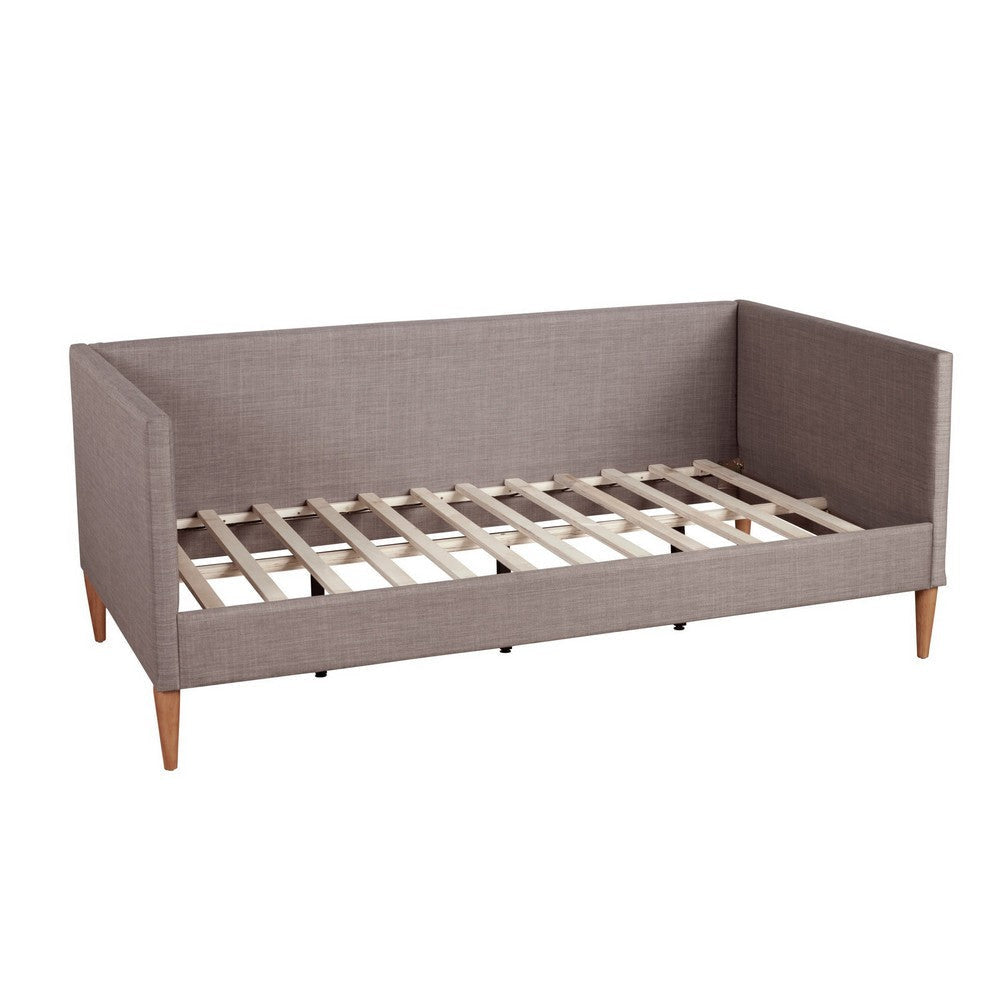 Daybed with Wooden Frame and Fabric Upholstery Dark Gray By Casagear Home BM261847