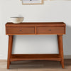 Console Table with 2 Drawers and Angled Legs Brown By Casagear Home BM261864