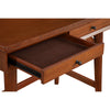 Writing Desk with 2 Drawers and Angled Legs Brown By Casagear Home BM261866