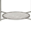 End Table with Textured Round Shelf Silver By Casagear Home BM262119