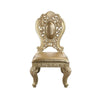 Side Chair with Scroll Crown Back and Ornate Motifs Set of 2 Gold By Casagear Home BM262153