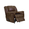 Rocker Recliner with Fabric Upholstery and Jumbo Stitching Brown By Casagear Home BM262312