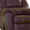 Rocker Recliner with Fabric Upholstery and Jumbo Stitching Brown By Casagear Home BM262312