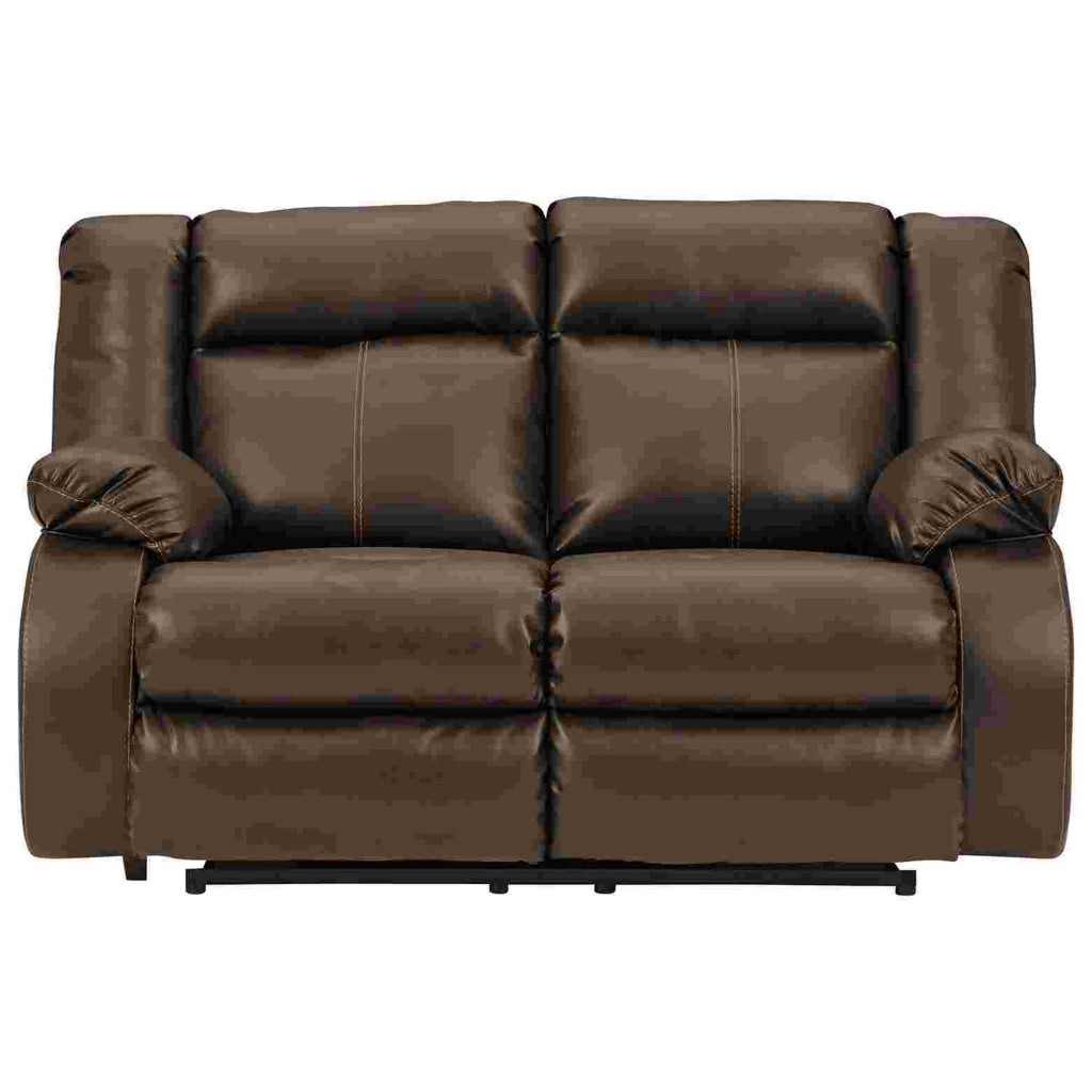 Power Recliner Loveseat with Faux Leather and Zero Draw USB Port Brown By Casagear Home BM262375