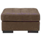 Oversized Accent Ottoman with Tufted Details Dark Brown By Casagear Home BM262385