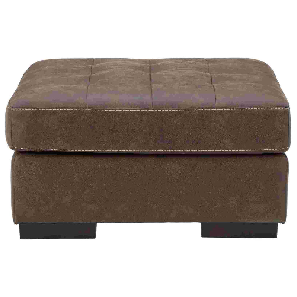 Oversized Accent Ottoman with Tufted Details Dark Brown By Casagear Home BM262385