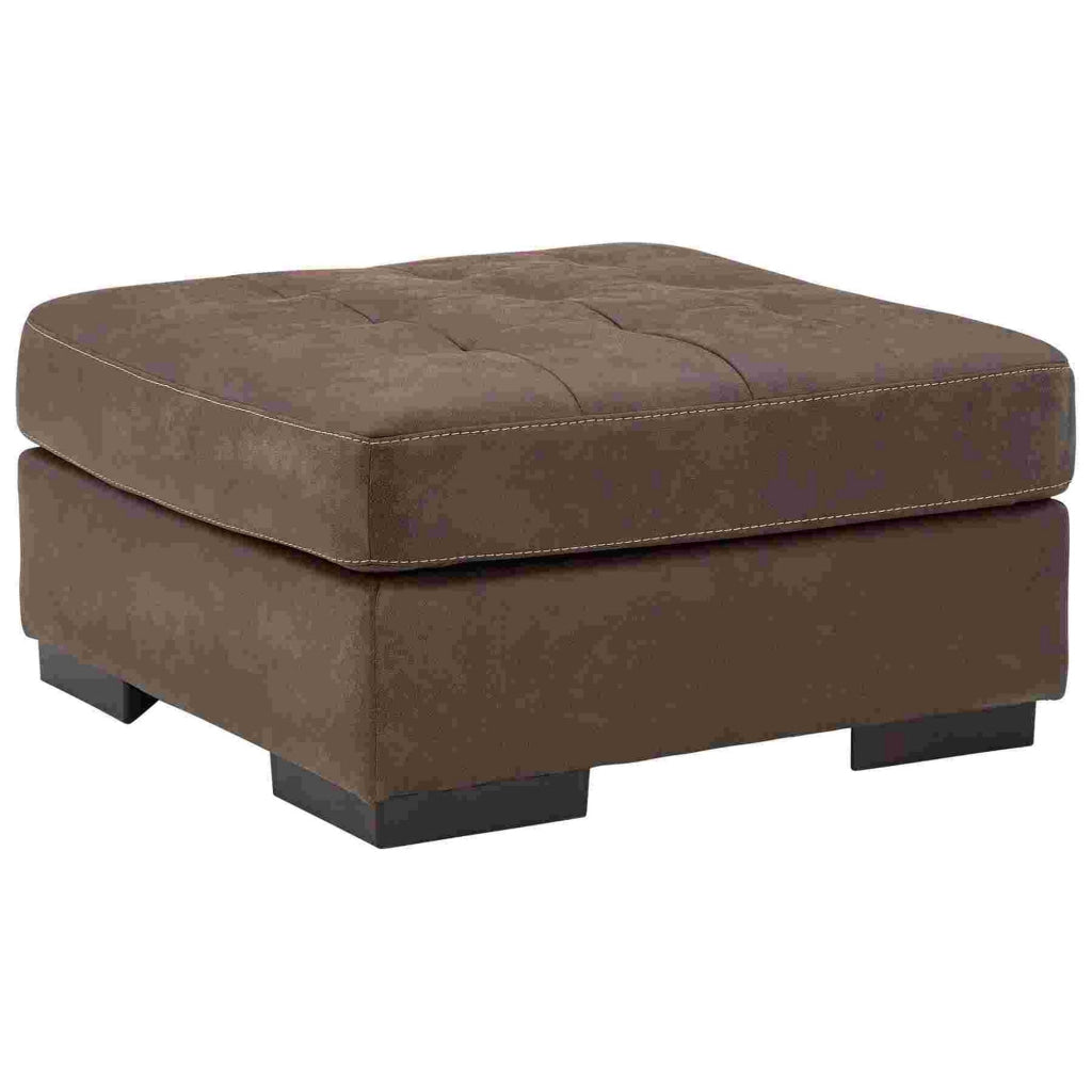 Oversized Accent Ottoman with Tufted Details Dark Brown By Casagear Home BM262385