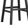 Swivel Barstool with Faux Leather and Countered Back Set of 2 Black By Casagear Home BM262476