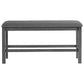 Bench with Fabric Seat and Nailhead Trim Gray By Casagear Home BM262477